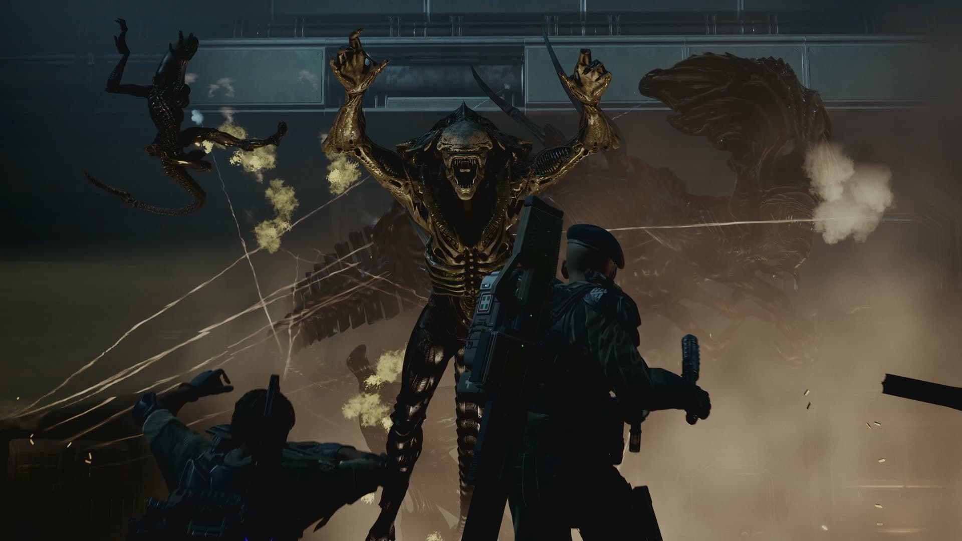 Aliens: Fireteam Elite 2 Colonial Marines facing a Xenomorph threat